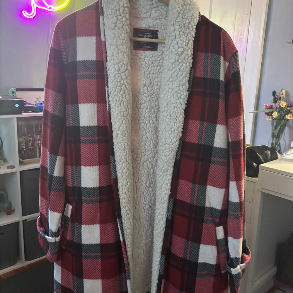 Pendleton Red and Black Plaid Teddy Jacket